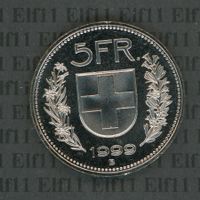 CHF___5.00 1999 stgl * nigelnagelneu! 5 Franken