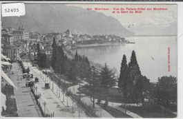 Montreux - Vue de Palace-Hotel sur Montreux - animee
