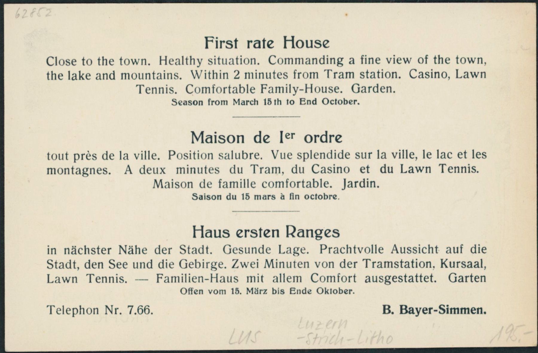 Cartoline postali: LUS Luzern - Litho – Nuovo (secondo la descrizione) da Schindellegi venduto da masutka7 1