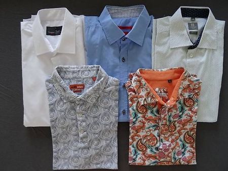 3 Hemden 2 Polo Shirts Gr. L