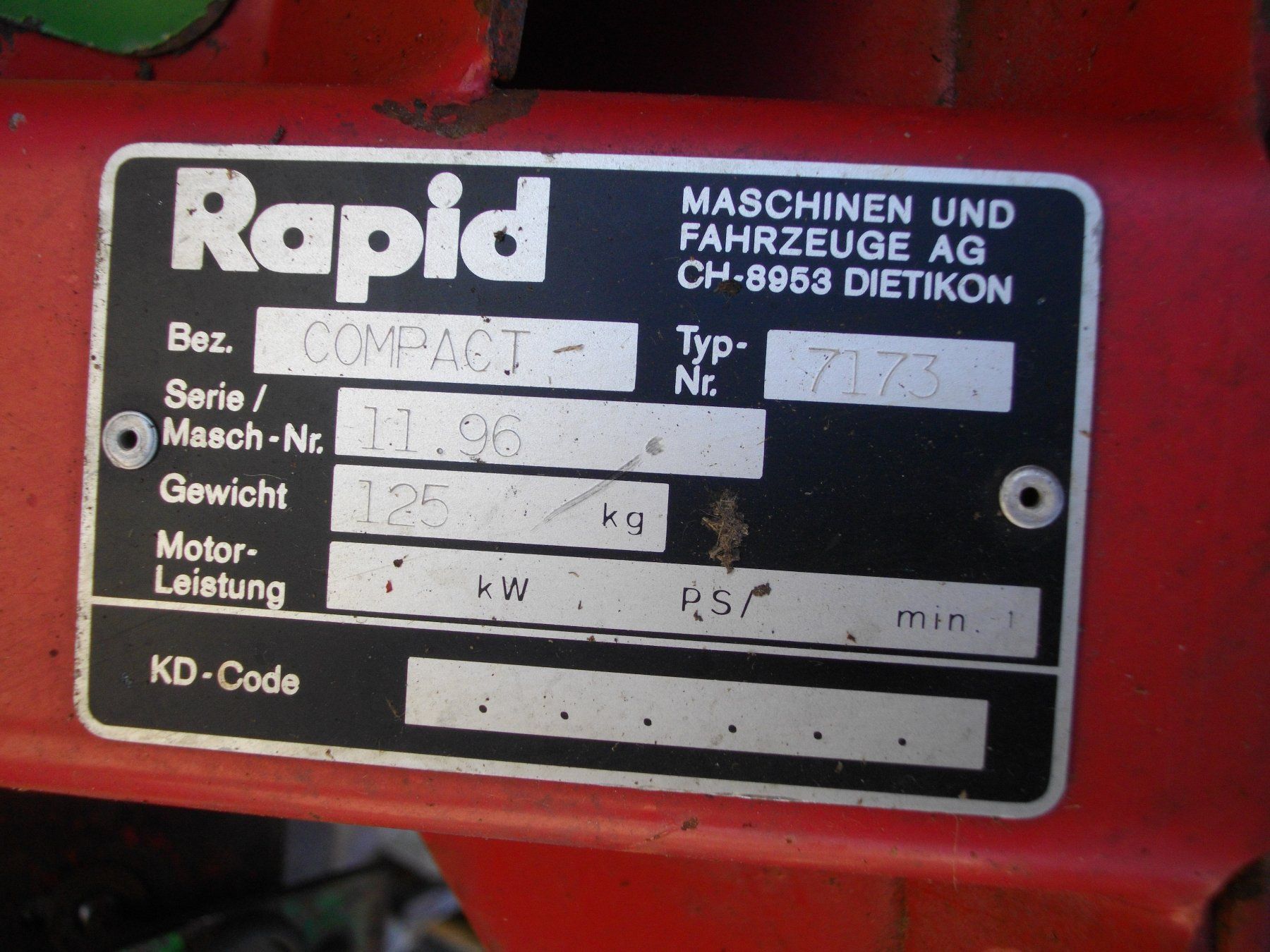 Rapid Alle Maschinen: Rapid Compacteingraser – Defekt aus Oetwil am See von Luna519 5
