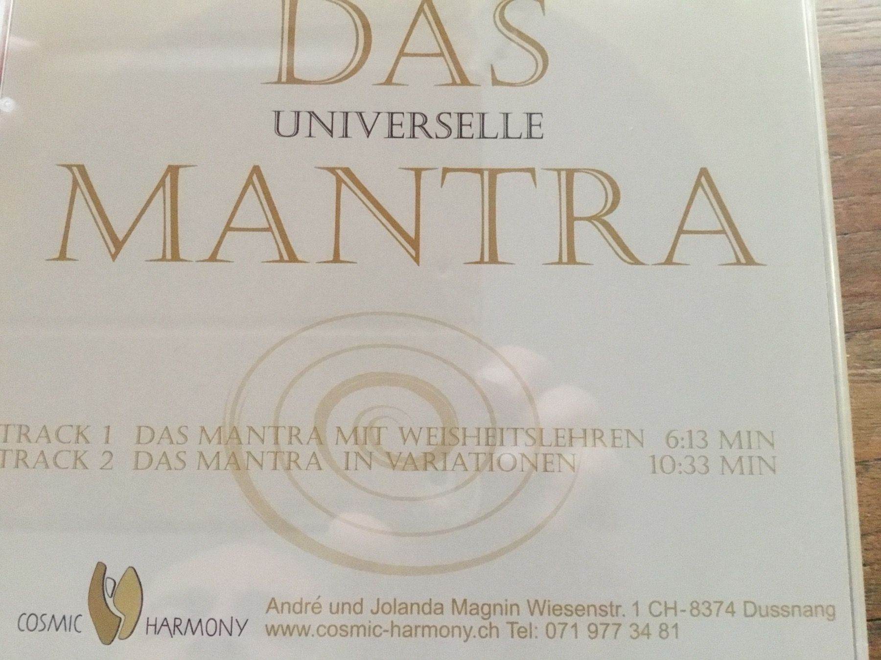 CD: Mantra – Usato da Thierachern venduto da sweden08 1