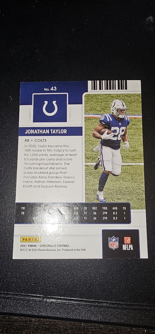 Panini Carte collezionabili: Jonathan Taylor SEASON TICKET NO.43 – Nuovo (secondo la descrizione) da Zollikofen venduto da TonisRetroResale 1