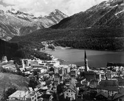 Vintage J.A. Cash,  St. Moritz, Graubünden, 19 x 24 cm