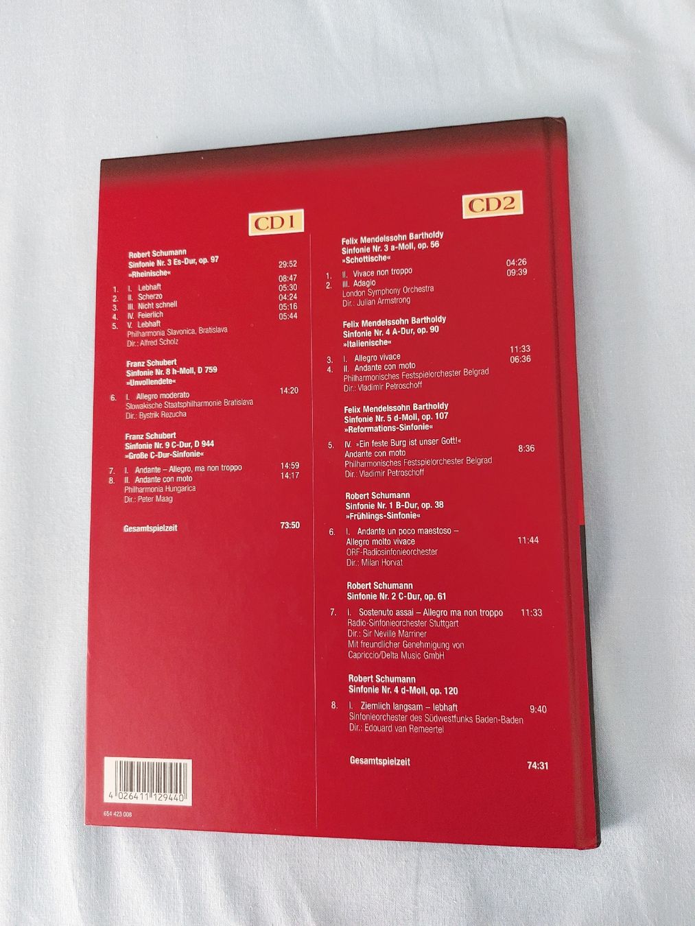 CD: Schubert Mendelssohn Schumann – Nuovo (secondo la descrizione) da Zollikerberg venduto da Kui 1