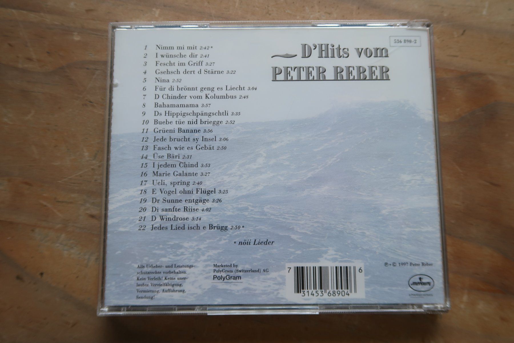 CDs: PETER REBER - D' HITS VOM - EX- PETER, SUE & MARC - CD – Gebraucht aus Basel von Patiscat 1