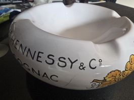 Aschenbecher Jas Hennessy & Co Keramik weiss gebraucht