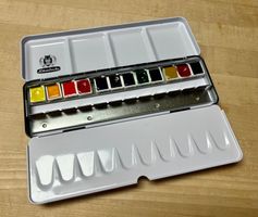 Schmincke Akademie Aquarell Kasten 12 Farben fast neuwertig