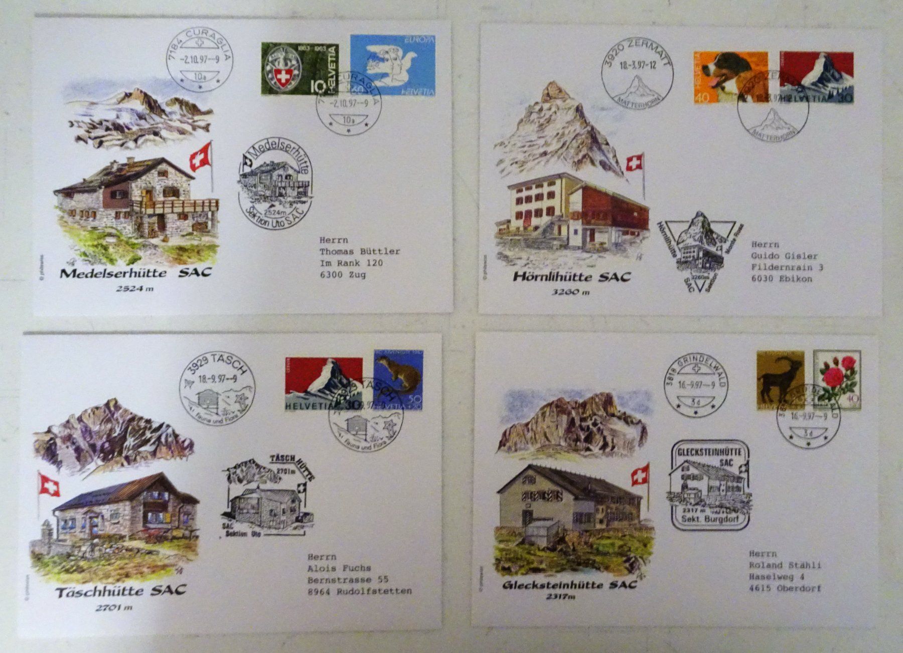 Tous les timbres: Berghütten Schweiz (Couvert) – D'occasion à Feldbrunnen par MarcusSO