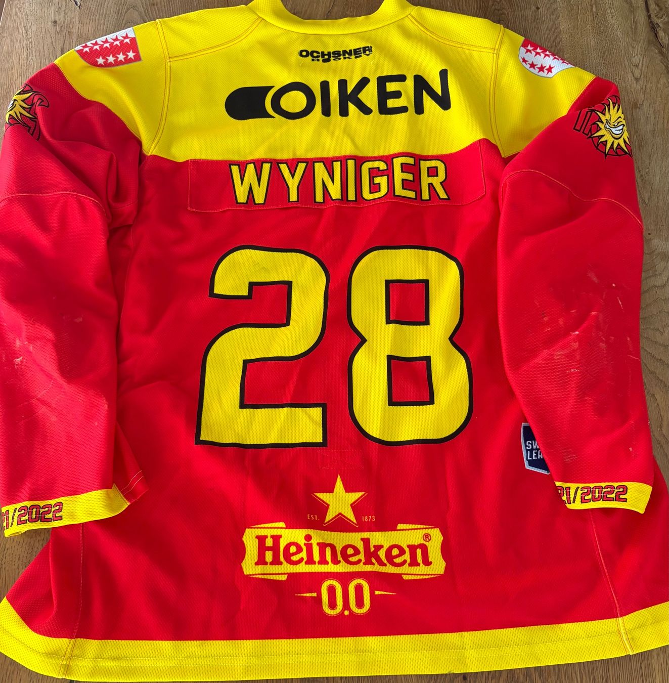 Gameworn Leibchen & Hosen: Trikot Game-Worn HC Sierre / Home / 21/22 – Gebraucht aus Halten von fitzgerald1982 1