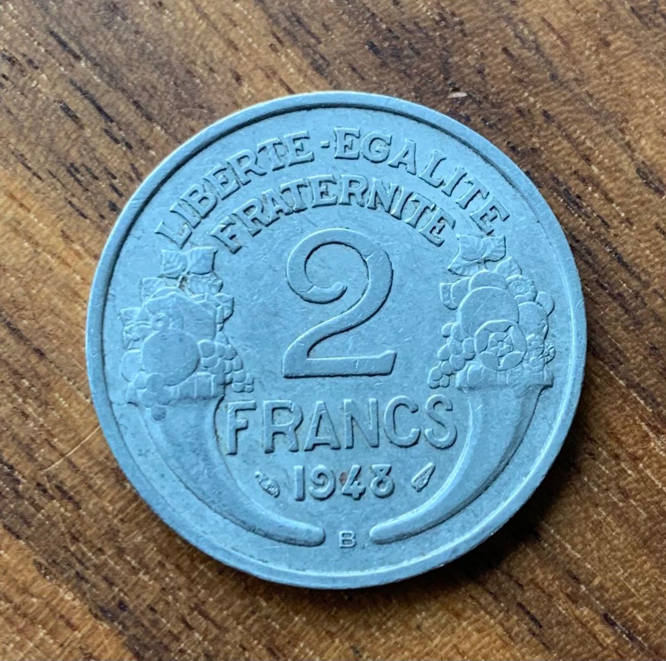 Tutti le monete: Frankreich 2 Francs 1948 – Usato da Opfikon venduto da BananaGio01