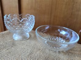 2 Glas Schalen Schüssel Schale