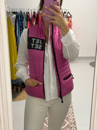 Jet Set Weste Gilet gesteppt pink Gr. 36 Steppgilet