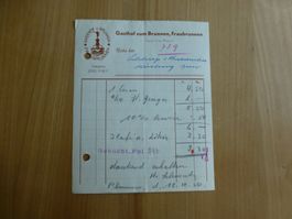 Fraubrunnen, Gasthof zum Brunnen, Nota 18.12.1950