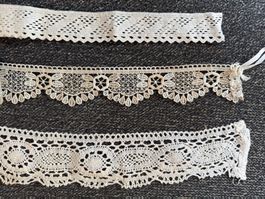 Vintage Spitzenborten / Spitzenbänder – div. Reststücke