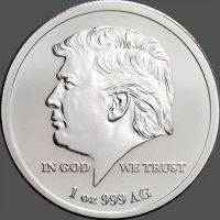 Donald Trump Gedenkmünze 1 oz 999 AG Neu