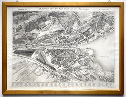 RAR Zürich 1847 Schmid Franz Malerischer Plan antik