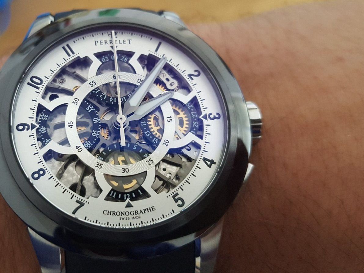 Perrelet Orologi: Perrelet Skeleton Chronograph – Usato da Losone venduto da NSX 4