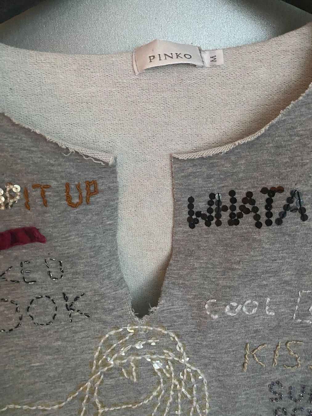 Pinko T-shirt: Pinko LANGARMSHIRT GLITZER – Usato da Zürich venduto da NNK28 2