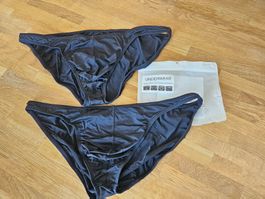 2 Paar Mini Slip Herren Tanga schwarz NEU / knappe Passform