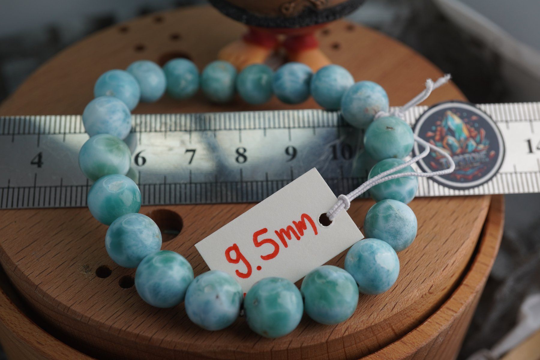 Minerali & Pietre curative: Larimar    Top   Armband Kugel 9,5mm Topstone – Nuovo e nell'imballaggio originale da Eschenbach SG venduto da topstone 1