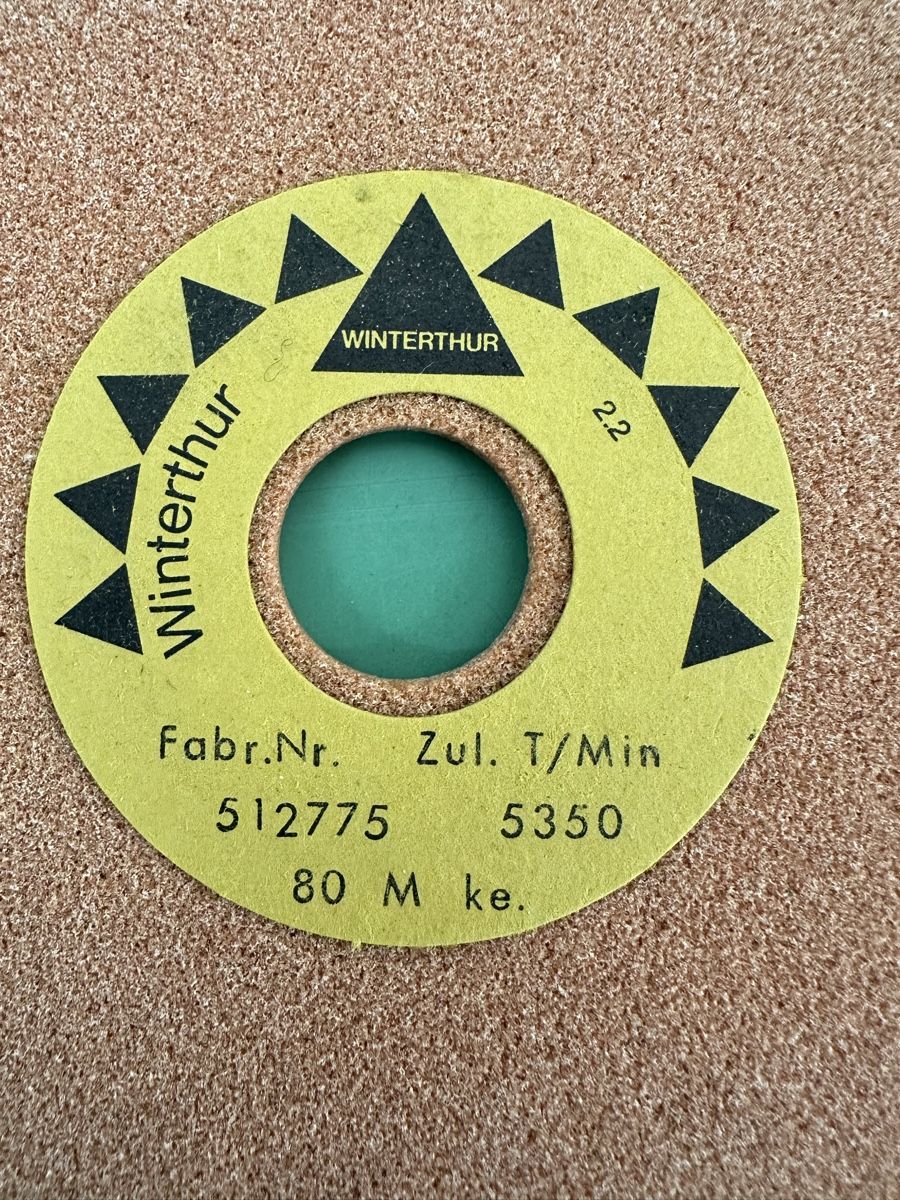 Smerigliatrici & Lucidatrici: Schleifstein, Grinding Stones Winterthur. – Nuovo (secondo la descrizione) da Aarberg venduto da SNMachines 1