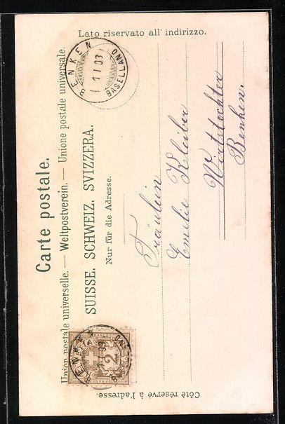 Cartes postales: Mondschein-Lithographie Basel, Das St. J – D'occasion à Berlin par bartko-reher 1