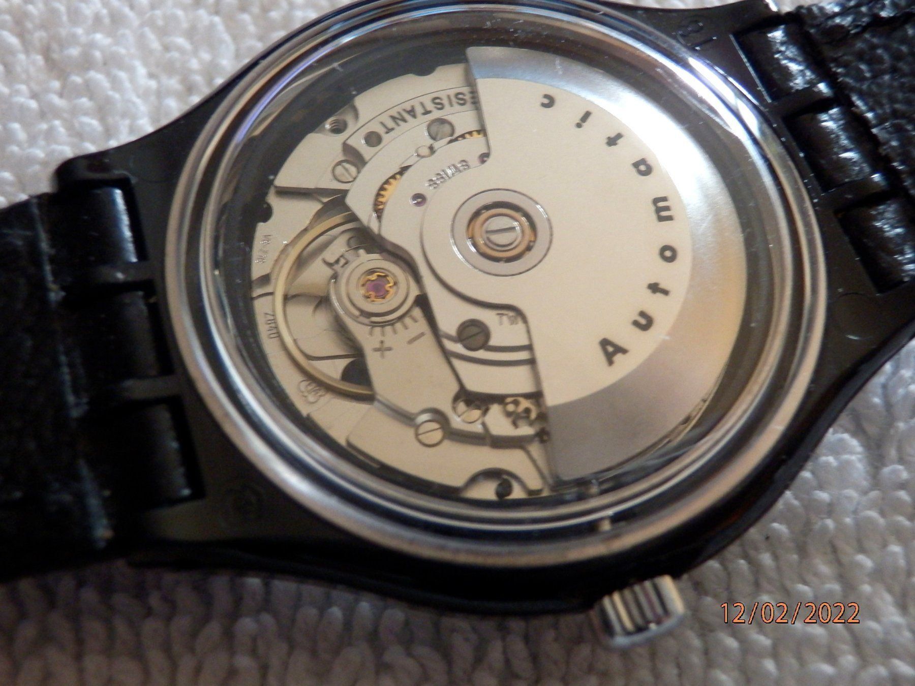 Swatch Orologi: Swatch 1991 Automatic, Leder Armband – Usato da Ueberstorf venduto da dinbau 9