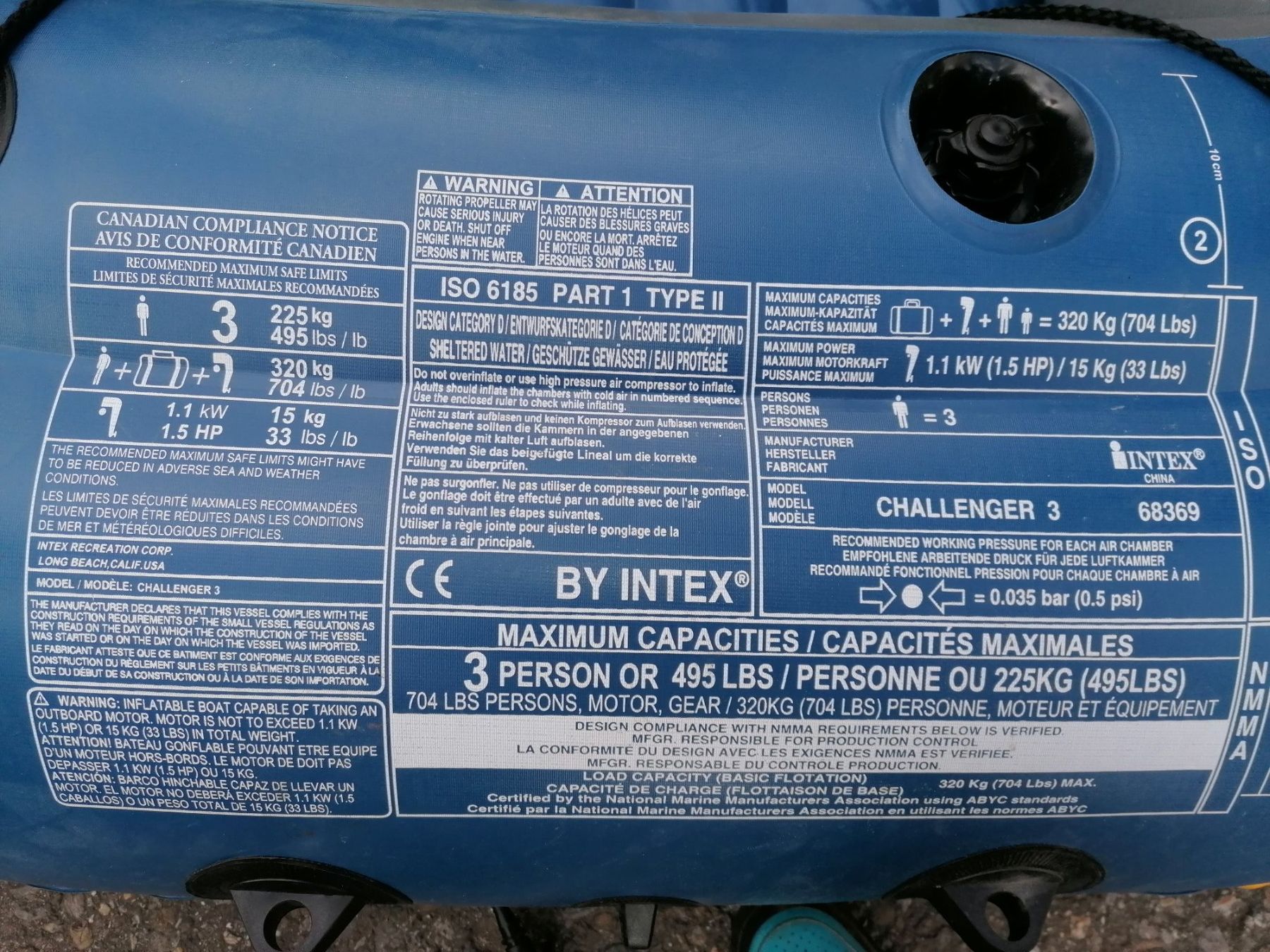 Barche: INTEX Challenger 3 Boot für 3Personne oder 320kg – Usato da Biel / bienne venduto da Sarouch9 6
