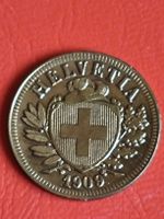 2 RAPPEN SCHWEIZ - UNZ. TOP - JAHR 1909