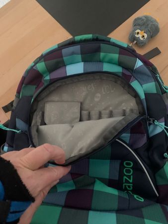 Coocazoo Schulrucksack kariert, neuwertiger Zustand