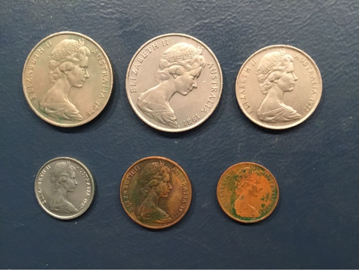 Tutti le monete: 6 Münzen Australien 2x20 Cent 10 Cent 5 Cent 2 Cent 1Cent – Usato da steinach venduto da Haudi5 1
