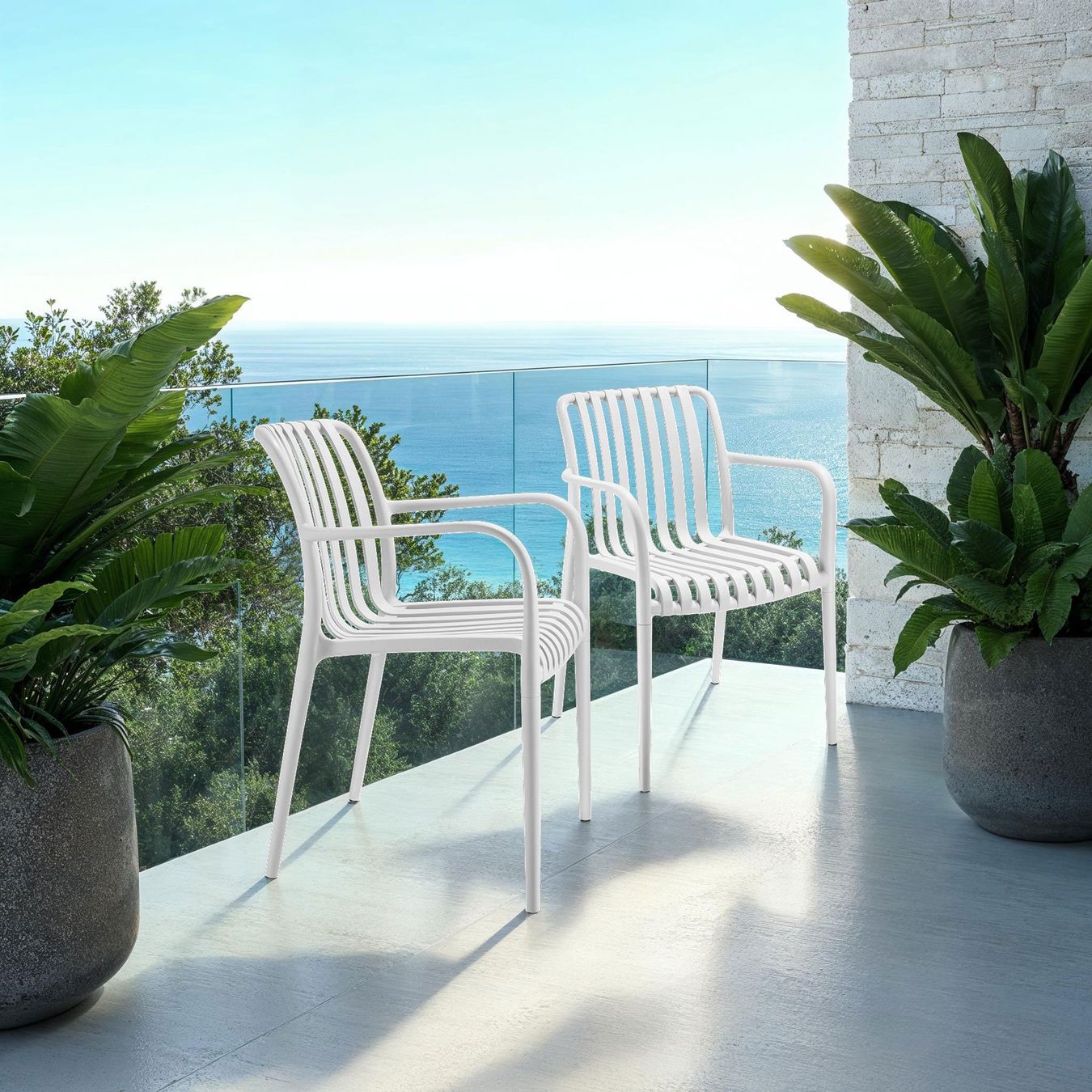 Stühle: Gartenstühle Alcudia weiß 2er Set – Neu (gemäss Beschreibung) aus Murten von Roland.Kemmer.AG 2