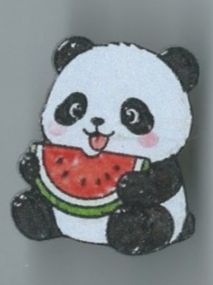 Placchette & Badge: Panda mit Melone, Pin – Usato da Zürich venduto da t24_de