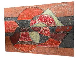 Gilbert Thevenot signed cubist painting tableau