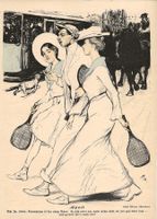 Antik Druck,  "Jugend", 1903 - Tennis - Sport