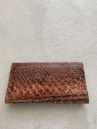 80s Vintage Clutch aus Echtleder
