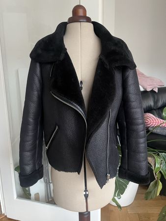 Black Faux Shearling Jacket