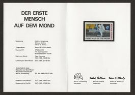 Unterschriften Besatzung Apollo 11 Erste Mondlandung 1969
