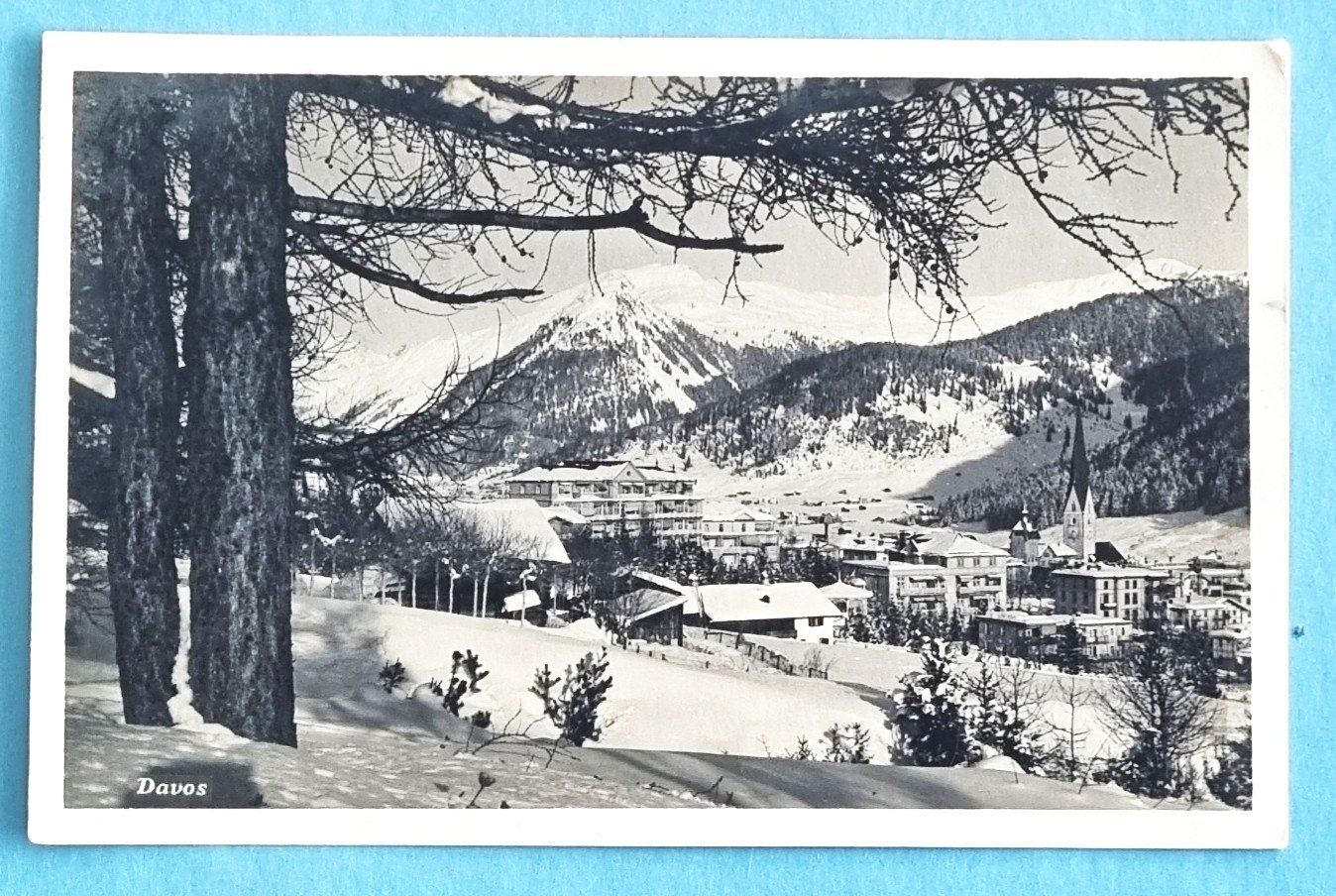 Ansichtskarten: Davos - 1928 – Gebraucht aus Rothrist von RROENK