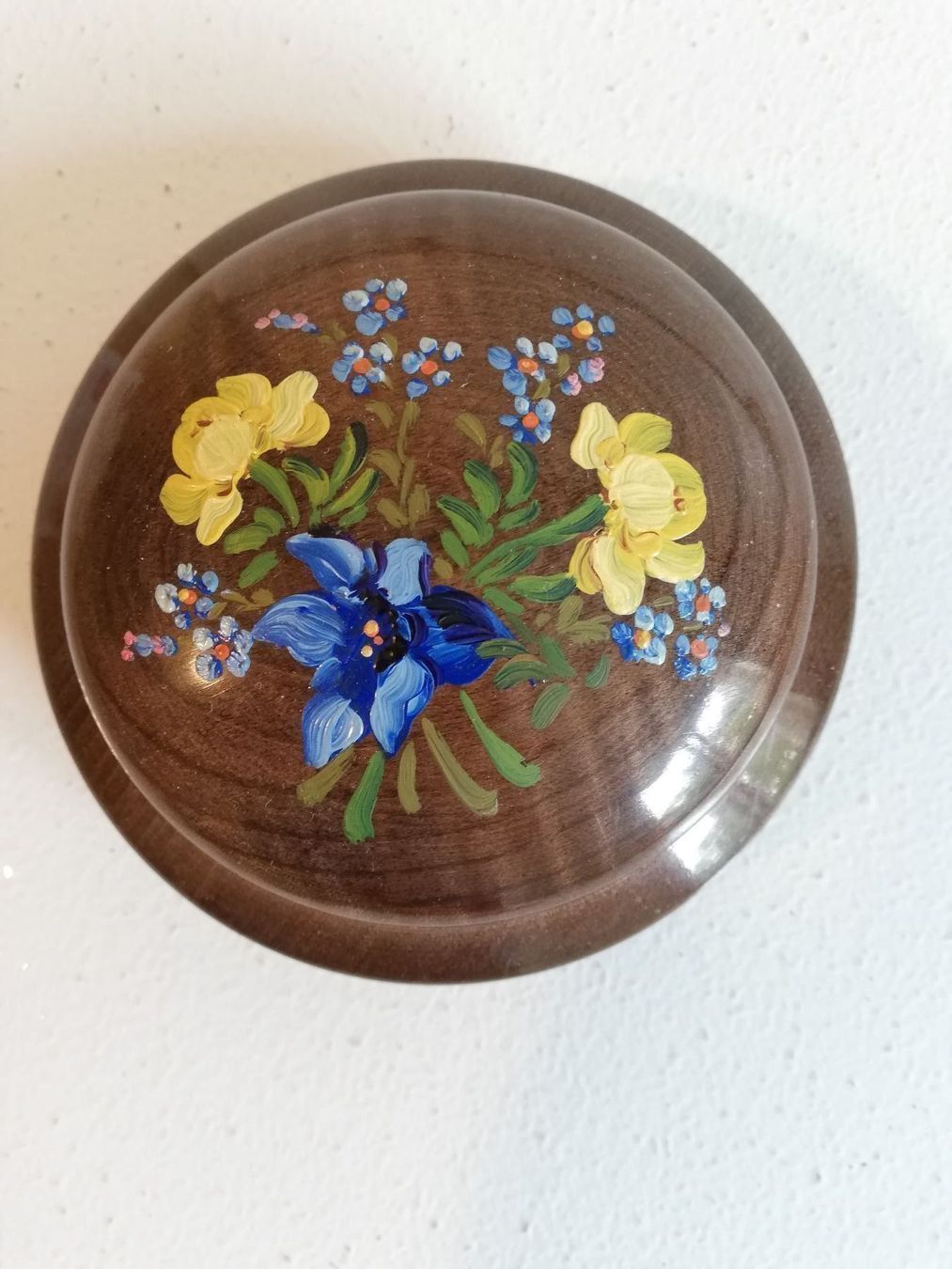 Articoli in legno: Dosen Holz Sammlung 2 Stück Blumen – Usato da Zuerich venduto da lichti 2