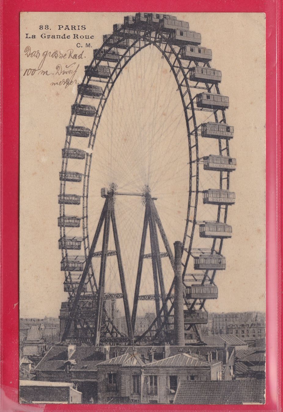 Cartoline postali: PARIS, LA GRAND ROUE – Usato da Oberrieden venduto da Gebirgsstelze