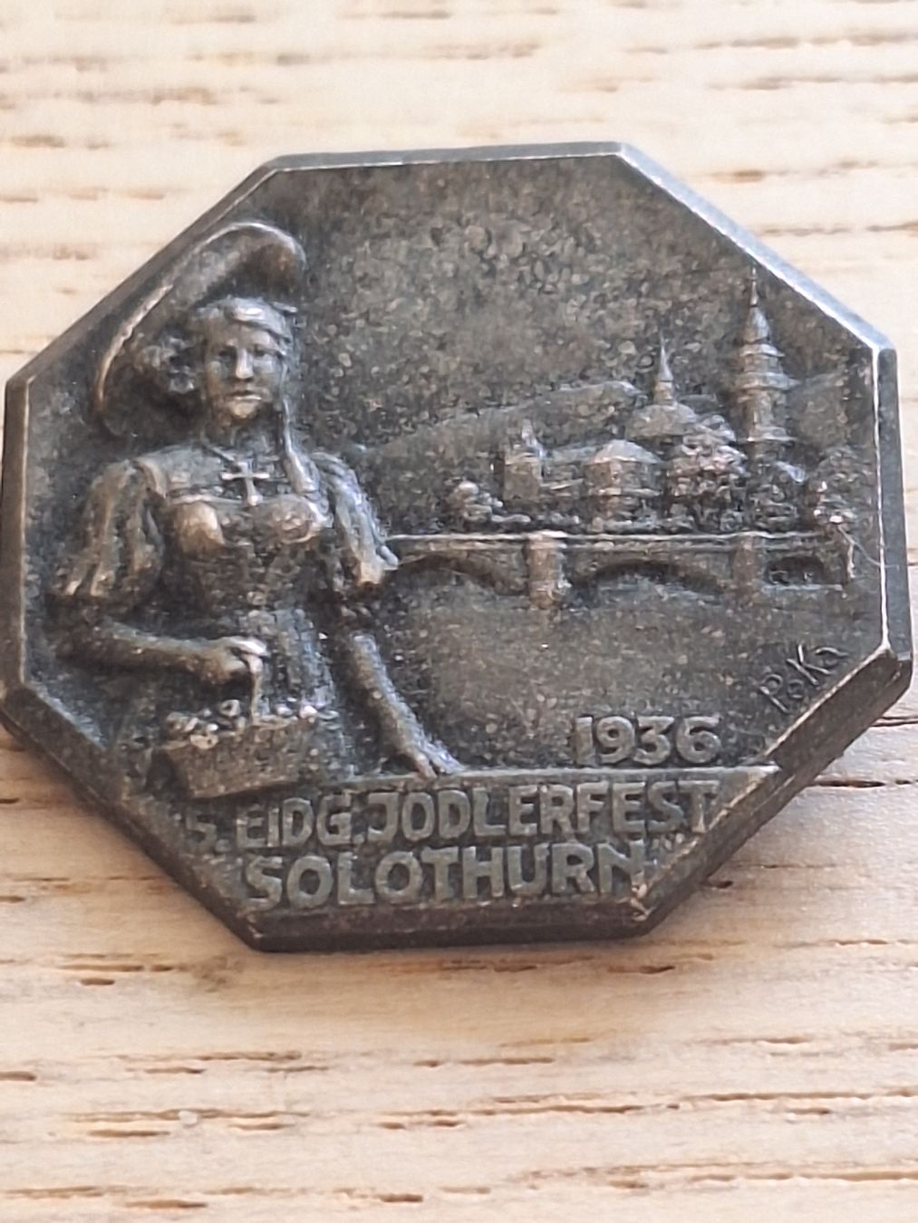 Medaglie: Anstecker Eidg Jodlerfest Solothurn 1936  – Usato da Schaffhausen venduto da RicardoSchaffhausen