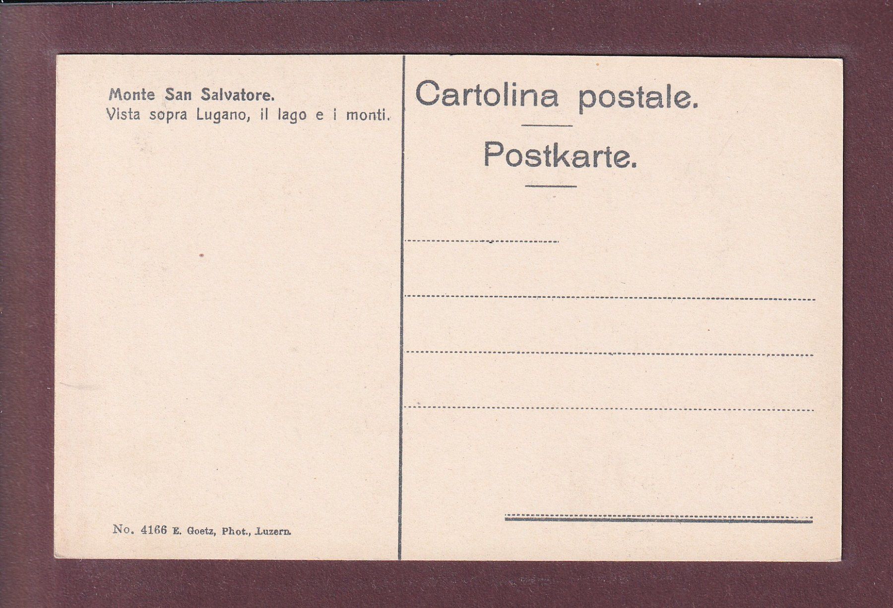 Cartes postales: LUGANO dal Monte San Salvatore – D'occasion à Pully par nicecards 1