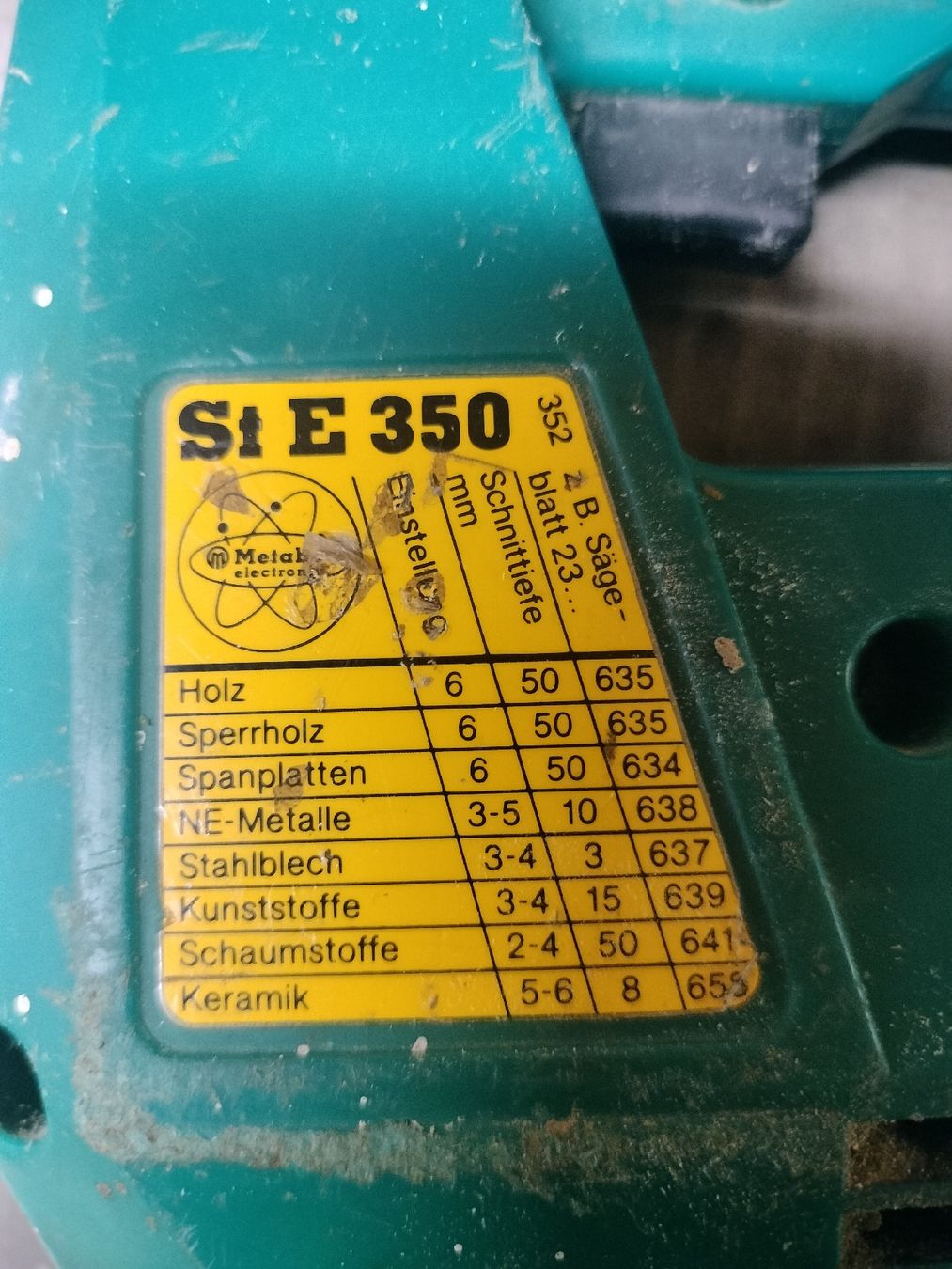 Metabo Scies: Stichsäge Metabo St E 350 gebraucht – Défectueux à Oey par luc_v2bd 3