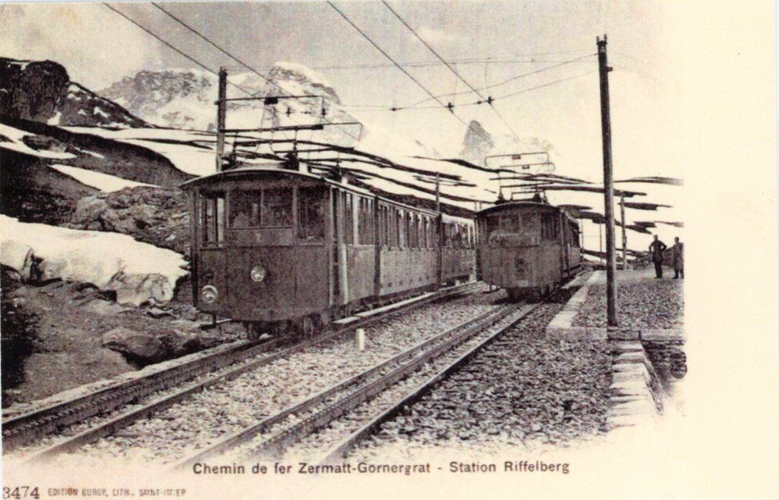 Cartoline postali: Zermatt  VS  -   RIFFELBERG  /  Gornergrat-BAHN – Usato da Brig venduto da Valcards54