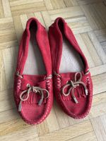 Mocassins rouges avec franges Massimo Dutti T40