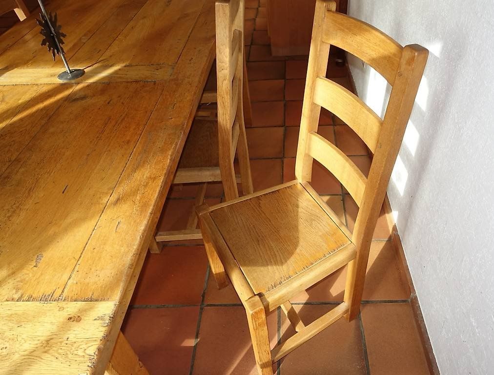 Tavoli: Klostertisch, Eiche, ausziehbar, Stühle, Hocker – Usato da St. Pantaleon venduto da datendrang1 3