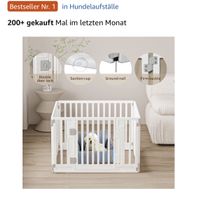 Modularer Welpenlaufstall Gupamiga faltbar weiss neuwertig