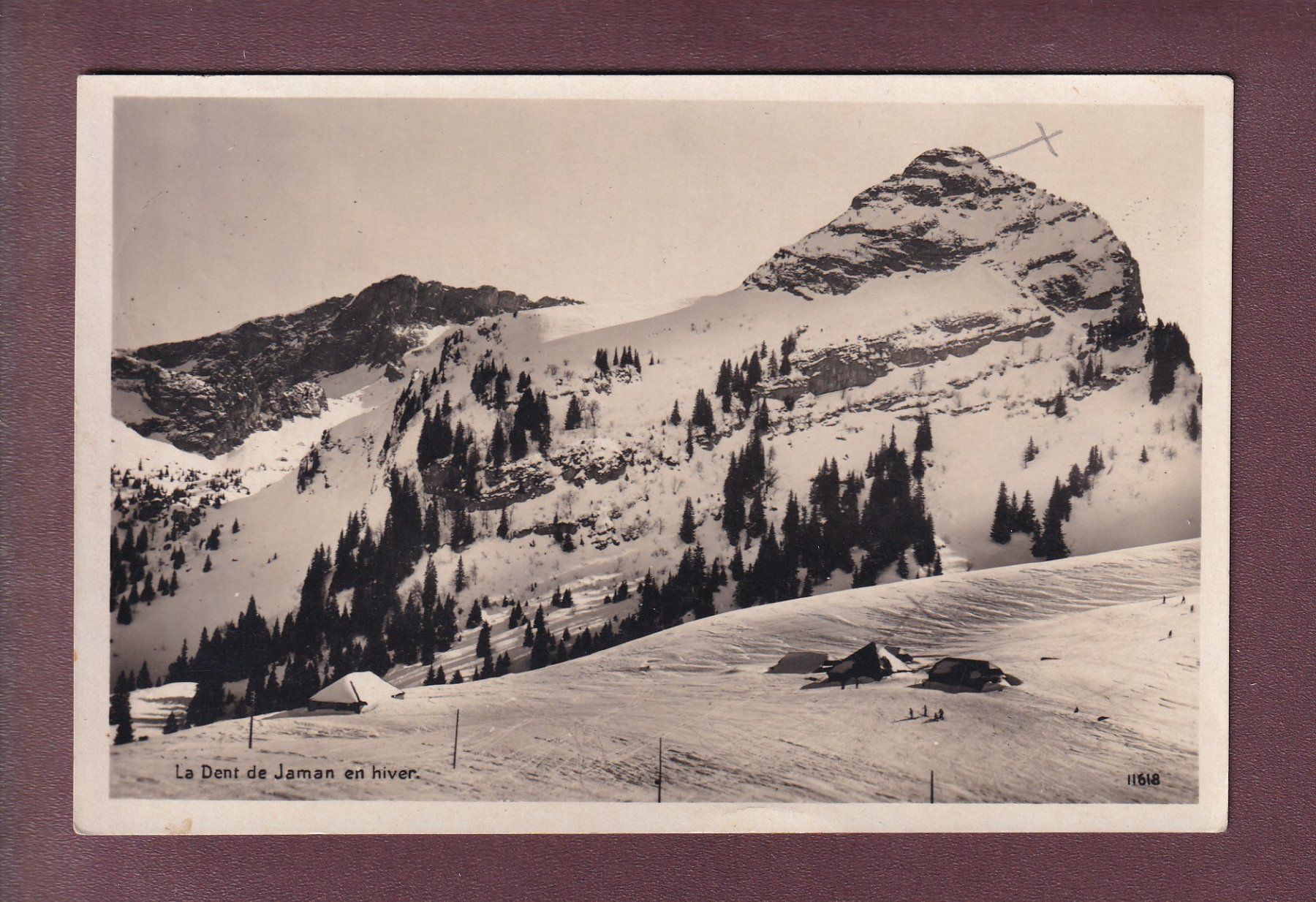 Cartoline postali: DENT DE JAMAN en hiver - 1931 – Usato da Pully venduto da nicecards